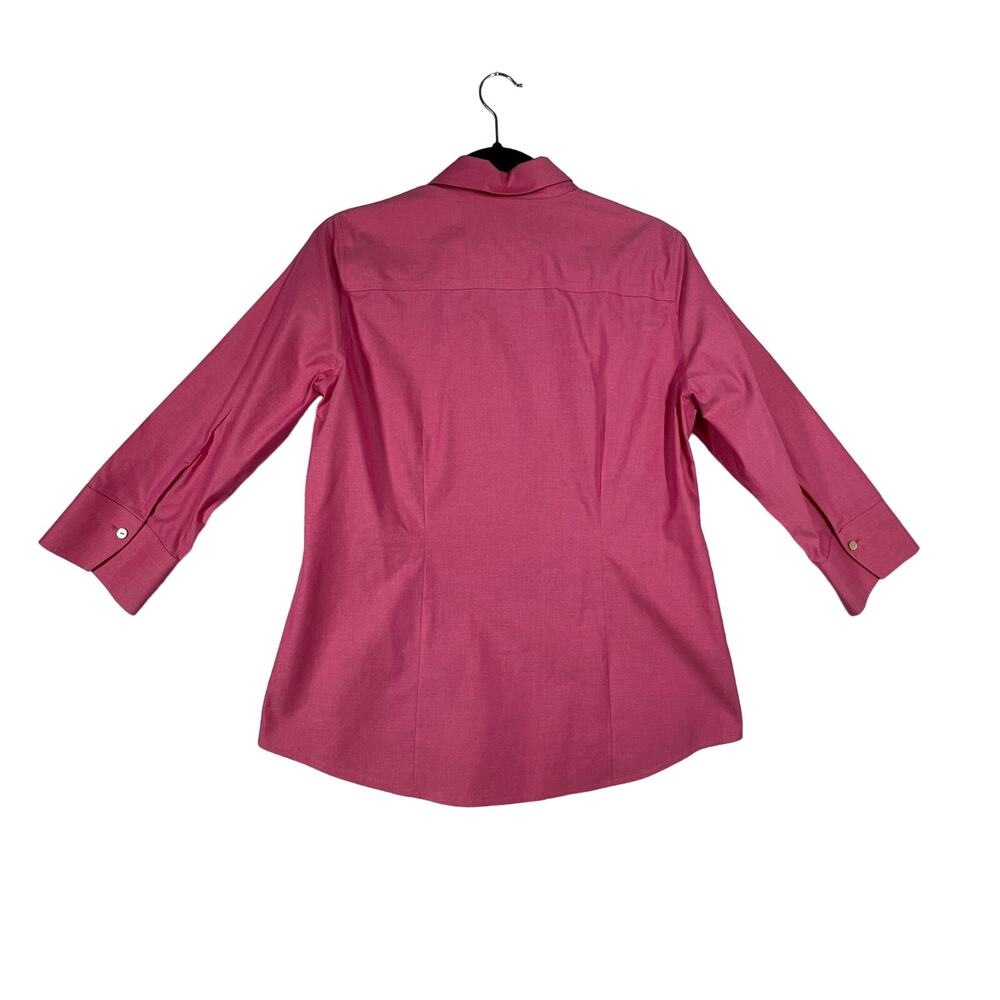 Foxcroft Womens Button Front Top Size 8 Fitted Re… - image 6